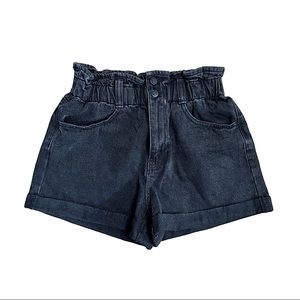 Black Jean Paper Bag Forever 21 Shorts